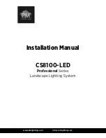 P. M. Lighting Professional CS8100-LED Manual preview