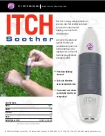 Preview for 1 page of P3 International ITCH Soother Q1052 Specifications