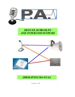 PA Matthews Audio DELUXE SCHOOL PA Operating Manual предпросмотр