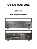 Preview for 1 page of PA Tech QSM-303V User Manual