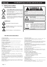 Preview for 2 page of PA MPU130BT MKII User Manual