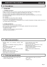 Preview for 3 page of PA MPU130BT MKII User Manual