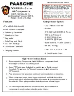 Preview for 1 page of paasche DC850R Pro Series Instruction Manual