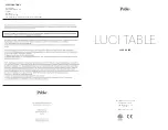 Preview for 1 page of Pablo LUCI TABLE User Manual