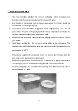 Preview for 12 page of PAC FOOD VS 105 User Manual