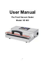 PAC FOOD VS603 User Manual предпросмотр