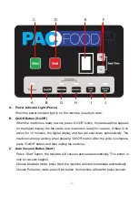 Preview for 7 page of PAC FOOD VS603 User Manual