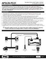 Preview for 1 page of PAC AmpPRO SUB Manual