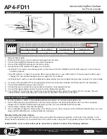 Preview for 2 page of PAC AP4-FD11 Manual