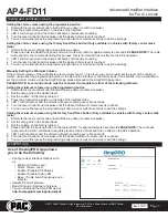 Preview for 3 page of PAC AP4-FD11 Manual