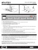 Предварительный просмотр 2 страницы PAC AP4-FD21 Manual