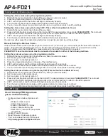 Preview for 3 page of PAC AP4-FD21 Manual