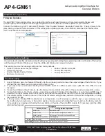 Preview for 5 page of PAC AP4-GM61 Quick Start Manual