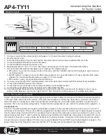 Preview for 5 page of PAC AP4-TY11 Instructions Manual