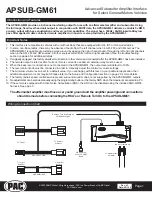 Preview for 1 page of PAC APSUB-GM61 Quick Start Manual