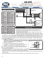 PAC C2R-CHY4 Installation Manual предпросмотр