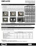 Preview for 2 page of PAC GM1A-RS Manual