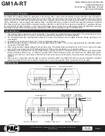 Предварительный просмотр 1 страницы PAC GM1A-RT User Manual