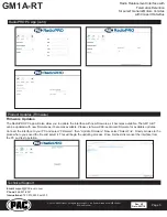 Предварительный просмотр 5 страницы PAC GM1A-RT User Manual