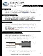 PAC L.O.C.PRO LP3-2 Installation Instructions preview