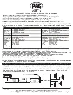 Preview for 1 page of PAC OEM-2 User Manual