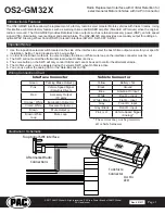 Preview for 1 page of PAC OS2-GM32X Manual