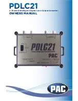 PAC PDLC21 Owner'S Manual предпросмотр