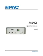 PAC R6000S Operation Manual preview