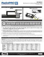 Предварительный просмотр 2 страницы PAC RadioPRO 4 Manual