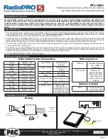 PAC RadioPRO 5 RP5-GM41 Manual preview