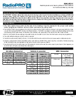 Preview for 1 page of PAC RadioPRO4 Manual