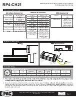 Предварительный просмотр 2 страницы PAC RP4-CH21 User Manual