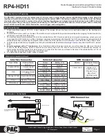 Preview for 1 page of PAC RP4-HD11 Introduction And Features