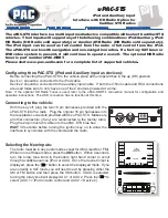 PAC uPAC-STS Manual preview