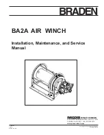 Paccar Winch Braden BA2A Installation Maintenance And Service Manual preview