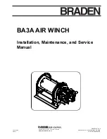 Preview for 1 page of Paccar Winch BRADEN BA3A Installation Maintenance And Service Manual