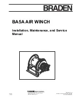 Paccar Winch BRADEN BA5A Installation Maintenance And Service Manual preview