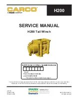 Paccar Carco H200 Service Manual preview