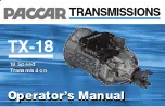 Preview for 1 page of Paccar TX-18 Operator'S Manual