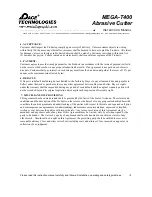 Preview for 3 page of Pace Technologies MEGA-T400 Instruction Manual