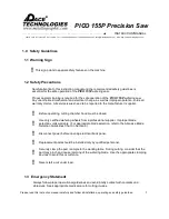 Preview for 5 page of Pace Technologies PICO 155P Precision Saw Instruction Manual