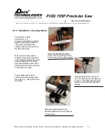 Предварительный просмотр 17 страницы Pace Technologies PICO 155P Precision Saw Instruction Manual