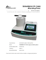 Preview for 1 page of Pace Technologies TERAPRESS TP-7100S Instruction Manual