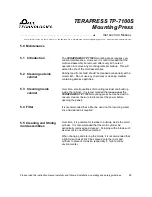 Preview for 27 page of Pace Technologies TERAPRESS TP-7100S Instruction Manual