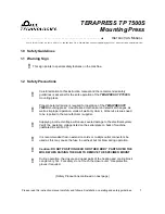 Preview for 5 page of Pace Technologies TERAPRESS TP 7500S Instruction Manual