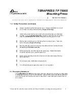 Preview for 6 page of Pace Technologies TERAPRESS TP 7500S Instruction Manual