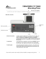 Preview for 12 page of Pace Technologies TERAPRESS TP 7500S Instruction Manual