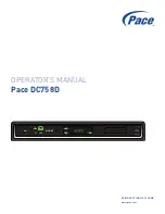 Pace DC758D Operator'S Manual preview