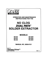 Pace DUAL PATH SX-20 Operation And Maintenance Instruction preview