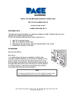 Preview for 1 page of Pace MBT 220 Operation, Maintenance & Instruction Manual